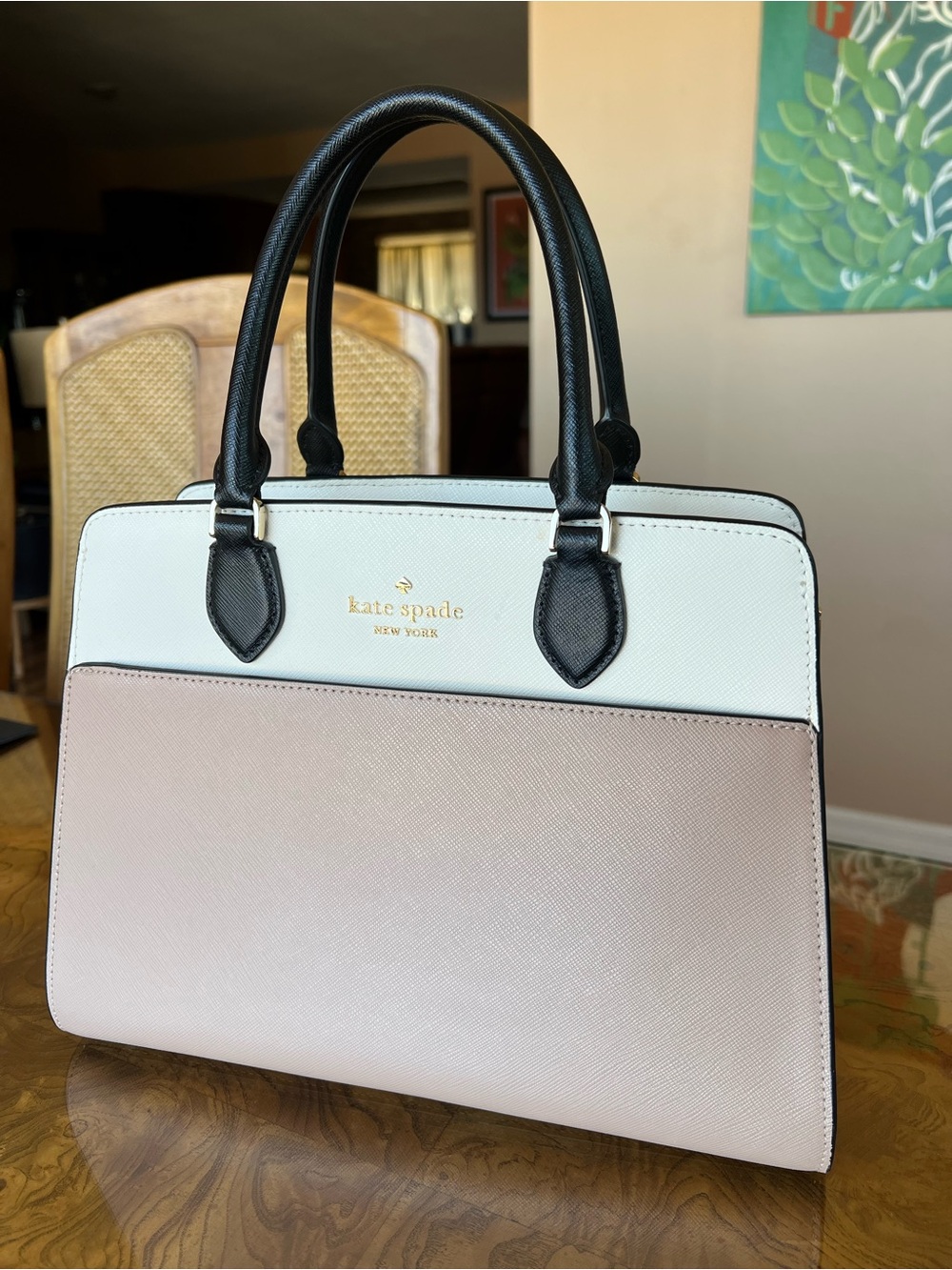 kate Spade bag - White, Blush & Black